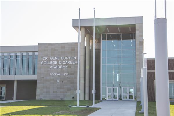 A photo of the outside of the Dr. gene Burton College and Career Academy facility.